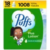 Puffs Plus Lotion Facial Tissue, 18 Cubes, 56 Tissues Per