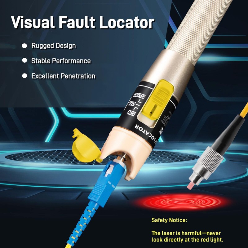 Visual Fault Locator, VFL Fiber Optic Tester Kit - Include