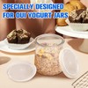32 Pcs Oui Yogurt Jars Lids, Plastic Yogurt Container Jar