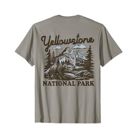 Yellowstone National Park (Design on Back) Vintage Style T-Shirt