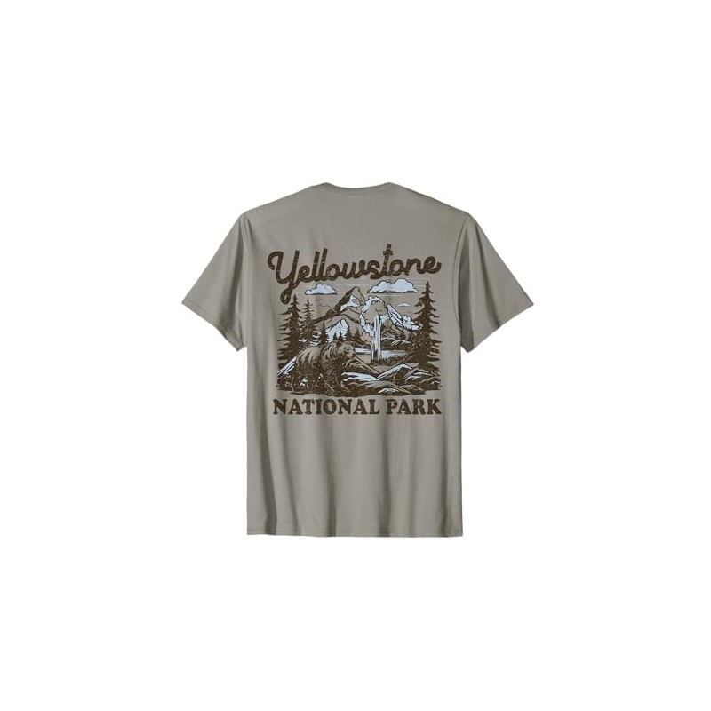 Yellowstone National Park (Design on Back) Vintage Style T-Shirt