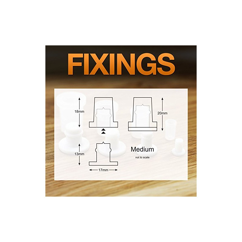 Medium Nylon Plastic Sign locators - Stand-Off Fixings (Pack of