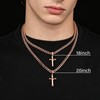 Copper Necklace for Men Women, 99.9% Pure Copper Cross Necklace,