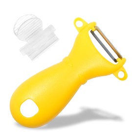 Seki Japan Vegetable Peeler for Kids, stainless steel blade with plasctic safety cover