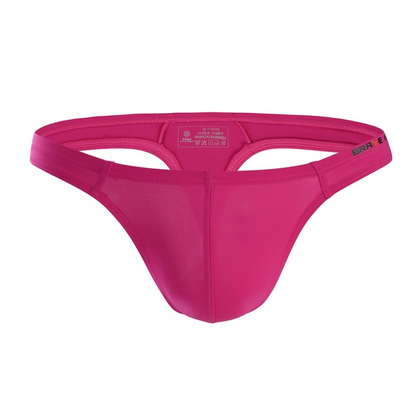 BRAVE PERSON 43 Soft and Smooth Sexy Thong Opaque Men's T-Back Casual G-String (XL / 32-37, Pink)