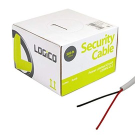 LOGICO Security Wire Burglar Alarm 22/2 Cable 500FT Stranded White 500' Speaker Cable