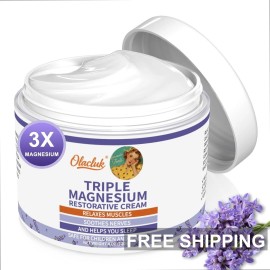 Loción de Magnesio Sueño Profundo Crema Relajante Pies Piernas Lavanda 4oz
