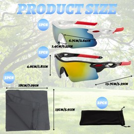 KBCYRT 2 Pairs of Kids Sunglasses UV400 Protection - Wraparound Sports Sunglasses for Boys & Girls Aged 6-14 - Polarized Unbreakable Polycarbonate Lenses for Running Cycling Baseball