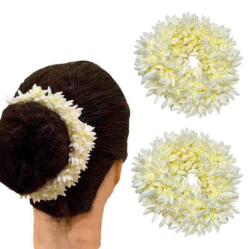 Pam Herbals Gajra Hair Accessory - Mogra Jasmine Scented Hair