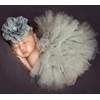 Fashion Newborn Baby Photography Props Rainbow Tutu Skirt Flower Headdress