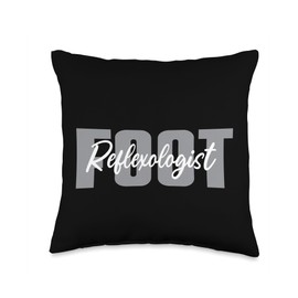 Foot Reflexologist Typeset Apparel Reflexology Throw Pillow