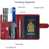 WALNEW RFID Blocking Passport Holder Travel Wallet Cover Case