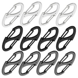 Xnovies 12Pcs Zipper Clips Anti Theft Deterrent, Zippers Pull Replacement, 3 Color Dual Opening Zipper Locks for Backpacks Luggage Suitcases Camping Traveling