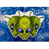 UFO Themed Alien 3 Headed Green Alien Christmas Ornament (A92)