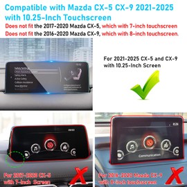TTCR-II Compatible with Mazda CX-5 CX5 Screen Protector 2021-2025, for Mazda CX-9 cX9 Touchscreen Protector 2021-2025 with 10.25-Inch