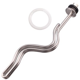 DERNORD 240V 6500W Tri-clamp Ripple Heating Element Stainless Steel Immersion Water Heater with 3-Wire Electrical Locking Plug (1.5 Inch Tri clamp)