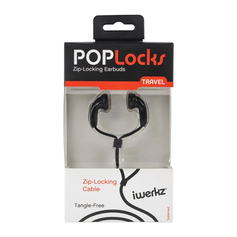 IWERKZ® POPLocks Zip Earbuds (Travel)