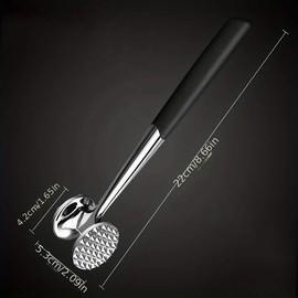 Meastro Craft Stainless Steel Double-Sided Meat Tenderisers, Hammer for Steak, Beef Tenderizing, Essential Kitchen Gadget, Ergonomic Handle Dual-Purpose Dishwasher Safe