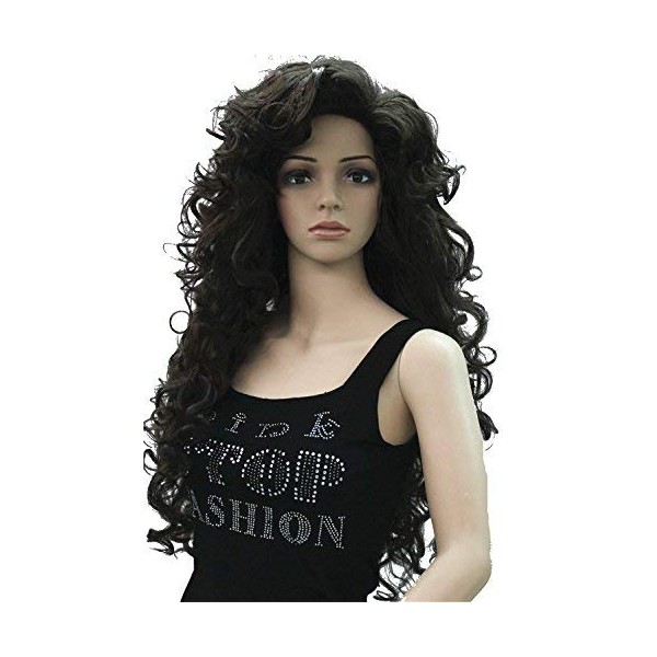 Lydell Black/Auburn Wig Ladies Long Curly Hair Synthetic Full Hair Wig #6
