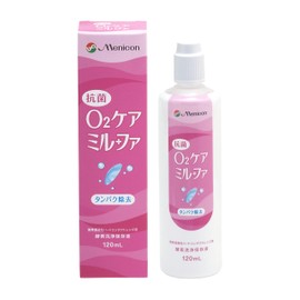 メニコン 抗菌O2ケアミルファ 洗浄・保存・タンパク除去(ハード用)120ml (コンタクトケア用品)