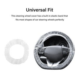 100PCS Disposable Steering Wheel Covers,Disposable Steering Wheel Protector with Elastic for Avoiding Scuffs & Scratches,Universal Car Steering Wheel Cover Car Accessories