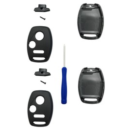 HERKIOCIO Remote Car Key Fob Cover Case Replacement fit for Honda CR-V Odyssey Accord Crosstour Civic CR-Z Fit Keyless Entry Key Fob Shell (3 Button 2 Pcs)