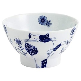 Ceramic Indigo Ronron and Mew Rice Ball, Mew Size: Approx. φ0.5 inches (12 cm), H 2.6 inches (6.7 cm), 13473