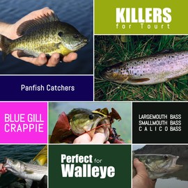 VMSIXVM Tube Baits Tube Jigs Heads Swimbaits Kit, Pre-Rigged Tubes Lure Soft Plastic Fishing Grub Worm, Tube Bait Hooks Crappie Jigs Crappie Lures Tackle for Bass Trout Freshwater Saltwater Fishing