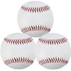 3Pack Practice Baseballs, Blank Baseball, Standard 9” Adult Youth Leather