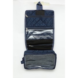 The Bharat Store Travel Hanging Toiletry Bag for Men Women Travel Kit Shaving Bag Waterproof Large Makeup Bag Wash Bag Makeup Organizer Cosmetic Case for Bathroom Shower Large (Blue)