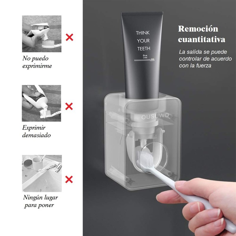 Automatic Toothpaste Dispenser, Pack of 2 Toothpaste Dispenser, Wall Mounting,