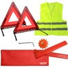 DEDC Car Safety Triangle Warning Kit, Set of 3 Roadside