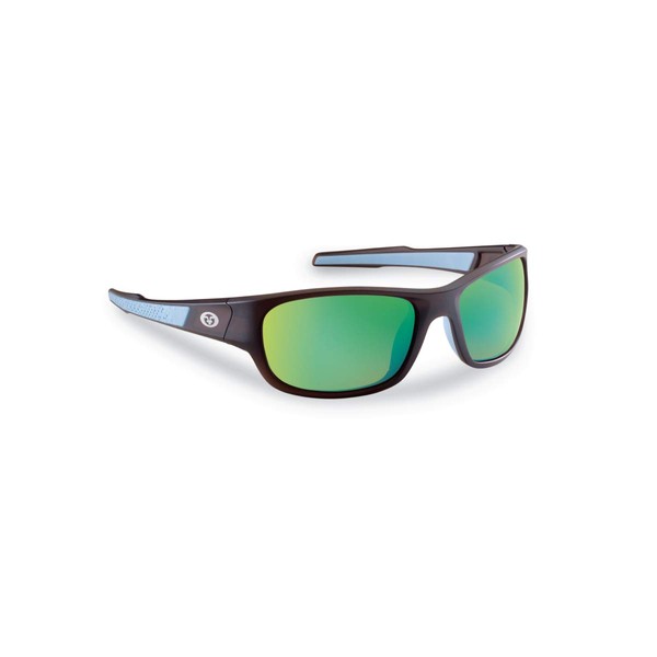 Flying Fisherman 7877CAG Last Cast Polarized Sunglasses, Brown Frame, Amber-Green Mirror Lens, Large