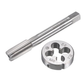 MACHSWON M10x0.75mm Metric Tap and Die Set,Machine Thread Screw Tap with Round Threading Die,Tap & Die Kit for Nut Screw Bolt Thread Repair