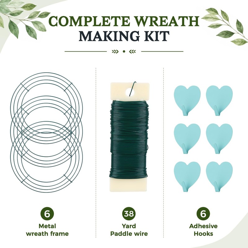 6 Pack Metal Wreath Frame - 18 Inch Wreath Form