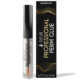 STACY LASH Professional Perm Glue / 0.17 fl.oz./ 5 ml/Transparent Lash Adhesive/Water-Soluble Eyelash Lifting Glue/Supplies for Professional & Home Use