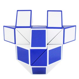 Mipartebo Magic Snake Cube Twist Puzzle 36 Wedges Large Size Twist Fidget Snake Toys Gift Party Favors Game Goodie Bag Fillers Christmas Stocking Stuffers for Kids Adults Teens Blue