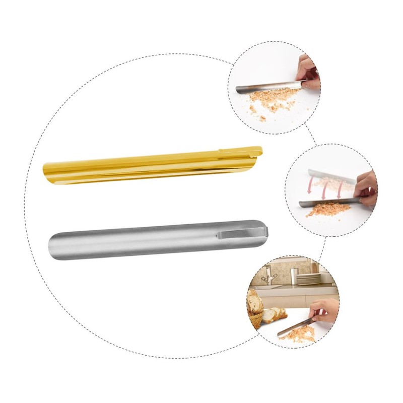 TOVINANNA Stainless Steel Crumb Scraper 2 Pieces Tabletop Bread Crumb