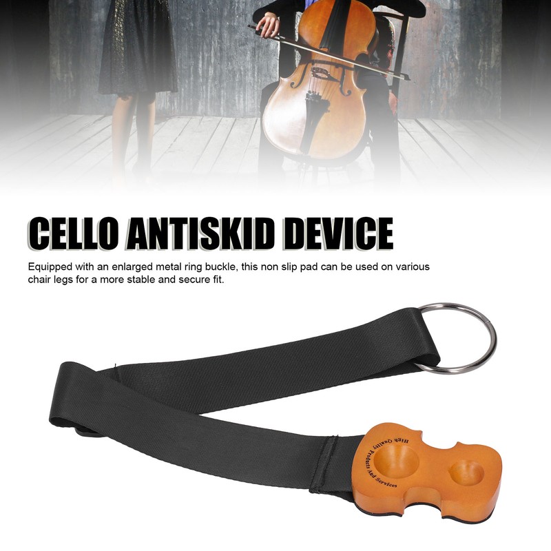 Cello Antiskid Device Maple Canvas Strap Thickened Sponge Metal Ring