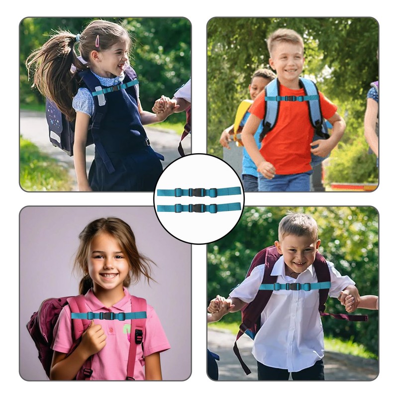 Pack of 2 Adjustable Chest Strap Backpack, Backpack with Chest