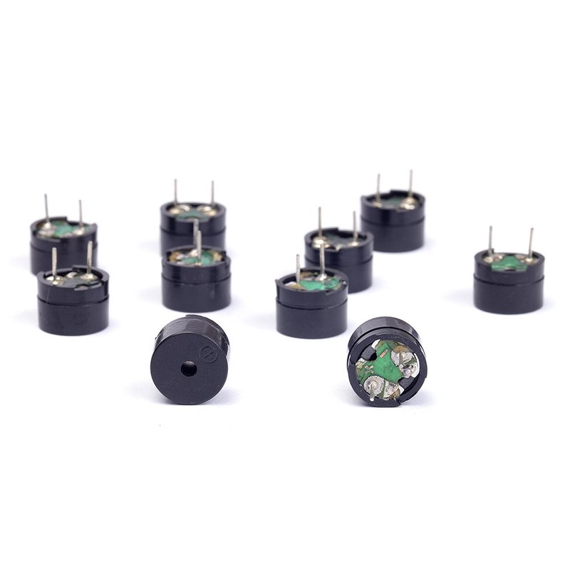 Cylewet 10Pcs 5V 2 Terminals Passive Electronic Alarm Buzzer Electromagnetic