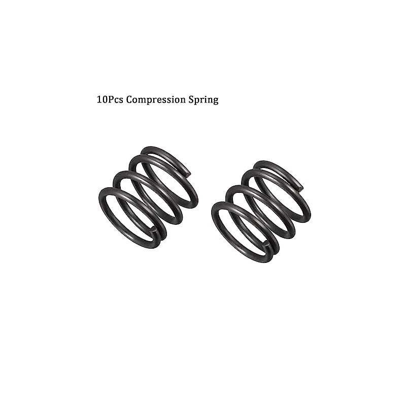 TA-VIGOR 10Pcs Extended Compressed Spring, 1.2mm Wire Dia, 12mm OD,