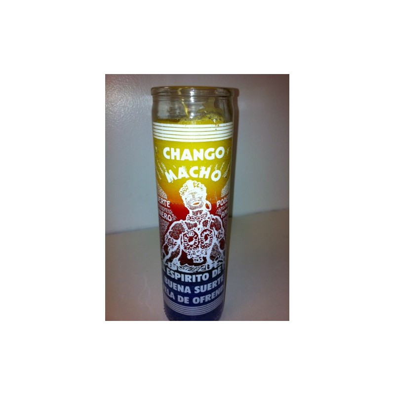 Chango Macho 7 Day Unscented 3 Color Candle in Glass