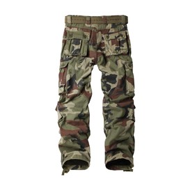 AKARMY Men's Fleece Lined Hiking Pants Outdoor Cargo Pants Casual Work Ski Pants with 8 Pockets 3358 C29 Camo 40