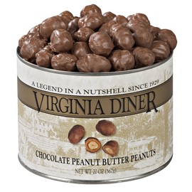 Virginia Diner - Gourmet Natural Extra Large Chocolate Peanut Butter Covered Virginia Peanuts, 20 Ounce Tin