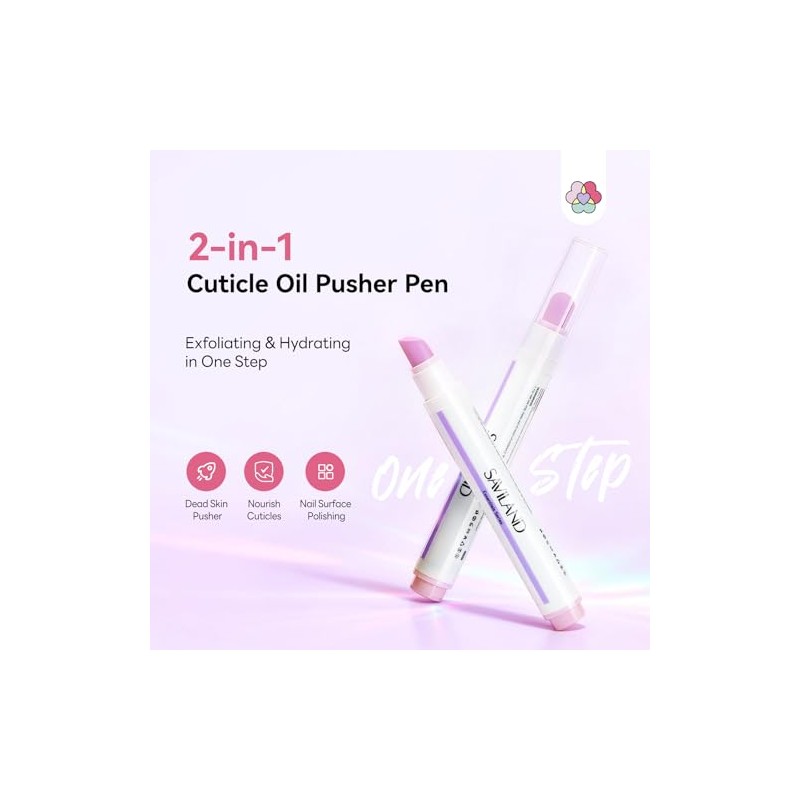 Saviland 3-in-1 Cuticle Remover and Nail Care Pen