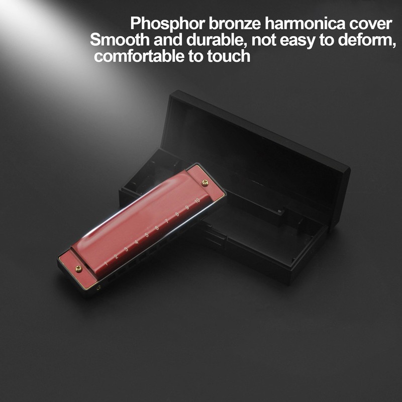 Harmonica 10 Hole 20 Tone G Key Playing Mouth Organ