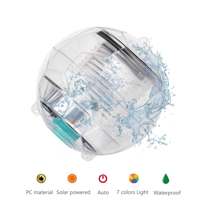 LED Water Float Light Solar Rechargeable Water Float Light RGB