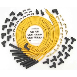 JEGS 8.5mm Yellow Ultra Pow'r Wires | Fits Small & Big Block Chevy Engines Routing Over Valve Covers Or Under Headers & AMC 290-401 V8 Engines With HEI Ignition | Made In USA