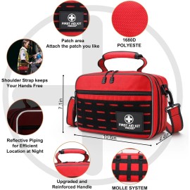 VriexSD Tactical First Aid Kit - Emergency Medical Trauma, 450 PC Survival Pack, Camping